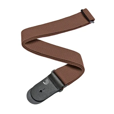 Image of D&#039;Addario Accessories Guitar Strap Electric Strap, Acoustic &amp; Bass Cotton Brown