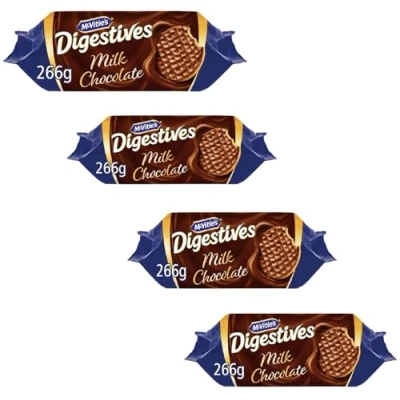 Image of McVitie&#039;s Milk Chocolate Digestive Biscuits 266g (4 Pack) By NAEM