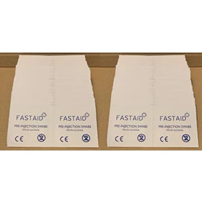 Image of Fastaid 70% IPA Alcohol Wipes for Electronics, Swabs, Tattoo, Pre injection 200 Pieces (2 Boxes)