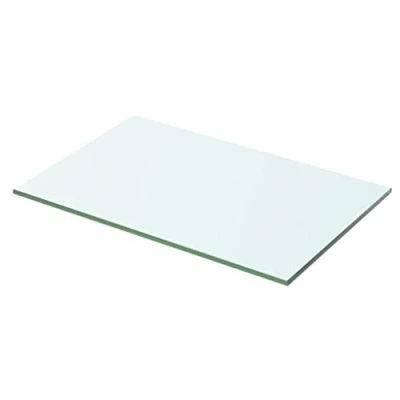 Image of vidaXL Clear Tempered Glass Shelf Panel Modern Transparent Home and Shop Wall Display, Strong &amp; Durable, Easy To Clean Size: 50x25 cm