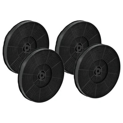Image of vhbw 4 x Activated Carbon Filters Compatible with Exquisit FSH60, KFD 60 2.1, EBH4MI, KFD627 2, KFD907 2L, KFD6 KFD607 2L Cooker Hood 17.5 cm