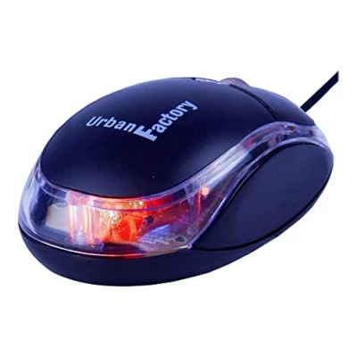 Image of Urban Factory BDM02UF Cristal Mouse Optical USB 2.0, 800dpi, Internal Light Black