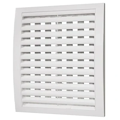 Image of Prostko White Air Vent Grille 250mm x / 10&#039;&#039; inch with Adjustable Shutter Ventilation Cover Grid.