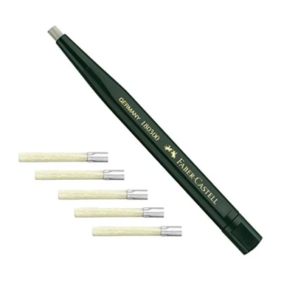 Image of Faber Castell E Motion Twist Pen With Fibre Barrel Colour Green, + 5 Ersatzminen