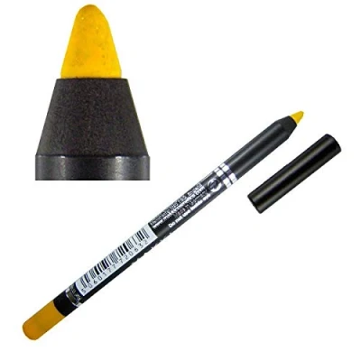 Image of Sparkly Golden Yellow Waterproof Glide on Eyeliner Colour Shade Number 13 long stay smudge proof Eye Liner