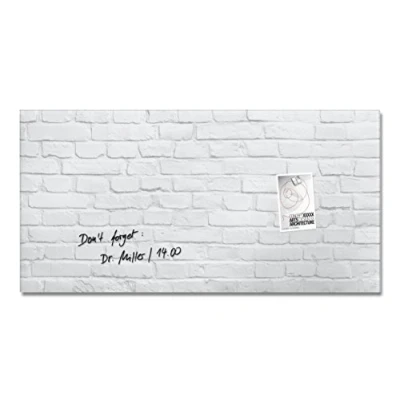 Image of SIGEL GL144 Premium Glass magnetic Board, glossy surface, 91 x 46 cm, easy mounting, super White Artverum