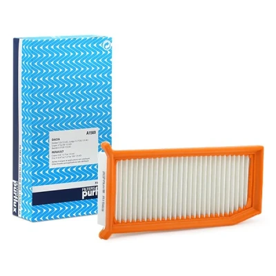 Image of 165463998R, 165467674R, 165469843R, 8660003761 Air Filter PURFLUX A1569 64mm 124mm 273mm Insert DACIA: SANDERO 2, LOGAN MCV Duster Off Road