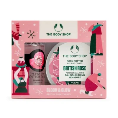 Image of The Body Shop Bloom &amp; Glow British Rose TREATS