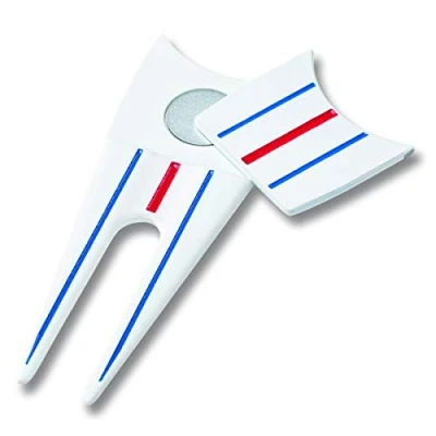 Image of Callaway Golf Triple Track Divot Tool 2021, White/Blue/Red