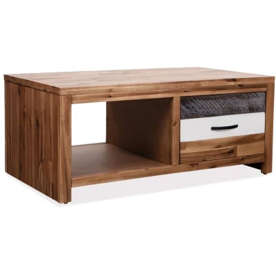 Image of vidaXL Coffee Table Solid Acacia Wood 90x50x37.5 cm
