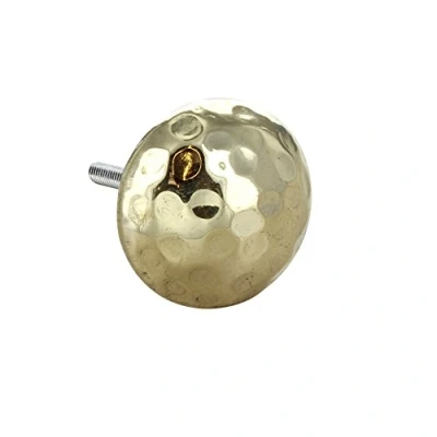 Image of G Decor Brass Gold Metal Door Knob Vintage Shabby Chic Cupboard Drawer Pull Handles (Hammered)