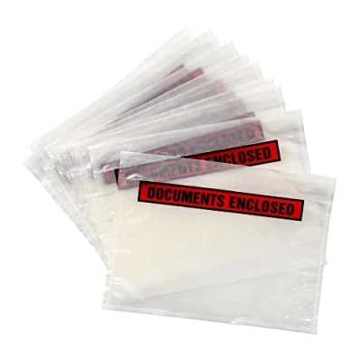 Image of Pukka Pad A6 Documents Enclosed Printed Wallets 10 Pack Transparent Document Envelopes for Packing Slips and Shipment Information on Parcels Strong, Tamper Proof Polythene 175mm x 132mm