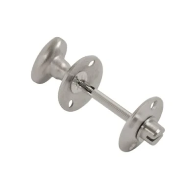 Image of Vibe Thumbturn &amp; Release Security Bolt on Satin Chrome Door Handle Bathroom for Internal Doors