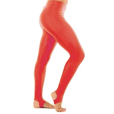 Image of Crazy Chick® Kids Children Girls Stirrup Leggings Sports School Dance Ballet or Gymnastics Workout Tights Legging (9 10 Years, Red)