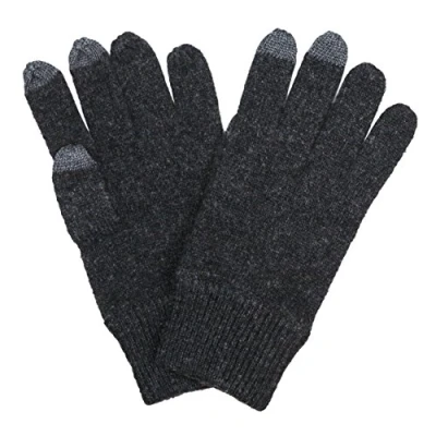 Image of 100% Cashmere Mens Touch Screen Gloves, Etouch, Itouch for ipad, iphone, Samsung or any other touchscreen smart device, Charcoal