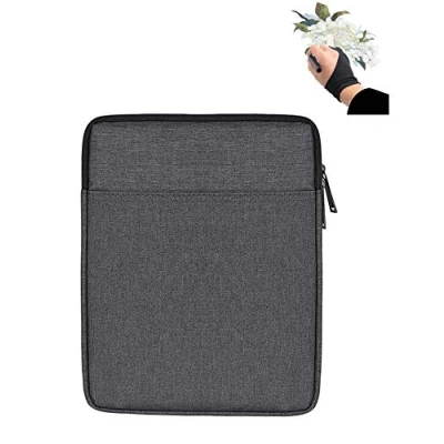 Image of Graphics Drawing Tablet Protective Storage Sleeve Bag Travel carry Case with Artist Glove Compatible for Huion Inspiroy H640P, XP Pen G640S, Deco Mini 7, Wacom Intuos CTL6100
