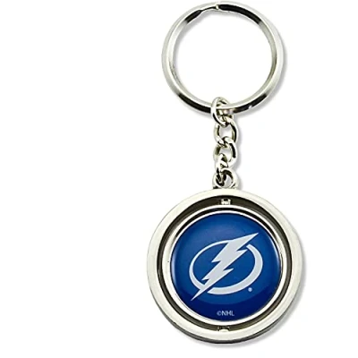 Image of aminco NHL Tampa Bay Lightning Spinning Logo Keychain