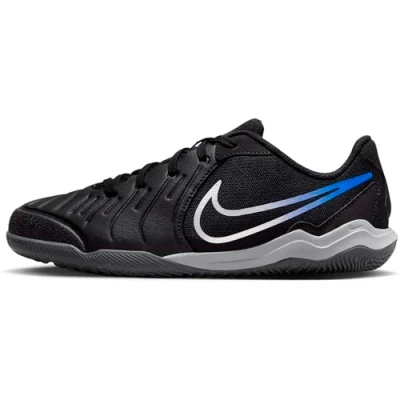 Image of Nike Unisex Kids Legend 10 Academy Football Shoe, Black Chrome Hyper Royal, 1 UK