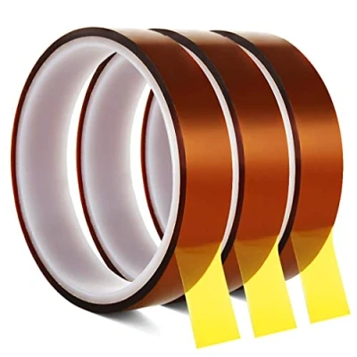 Image of High Temperature Heat Resistant Tape, 20mmX33m Polyimide Tape Sublimation for Masking and Soldering(2 Roll)