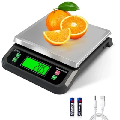 Image of Digital Kitchen Food Scales 40kg/1g Electric Cooking for Baking Bread Electronic Weighing with LCD Display Tare and PCS Features Stainless Precision 6 Units g/oz/lb/kg/tl/ct