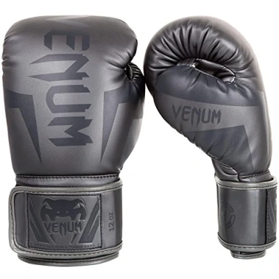 Image of Venum Elite Adults Boxing Gloves, Grey (Grey), 16 Oz