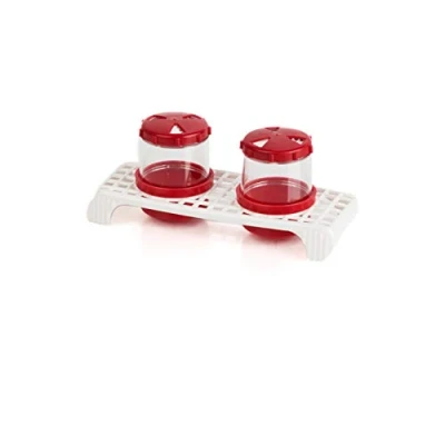 Image of Kimmel Red Plastic Spice Shaker Set Salt Pepper