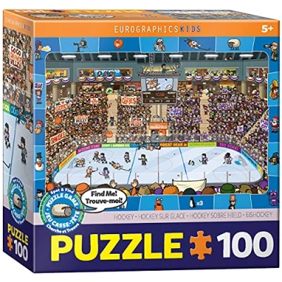 Image of Eurographics 6100 0475 Hockey Spot &amp; Find Puzzle, Various, 33 x 48 cm