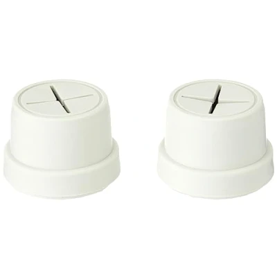 Image of Merriway® BH01555 (2 Pcs) Single Soft Rubber Push In Towel Cloth Holders, Screw or Self Adhesive Fix White Pack of 2 Pieces