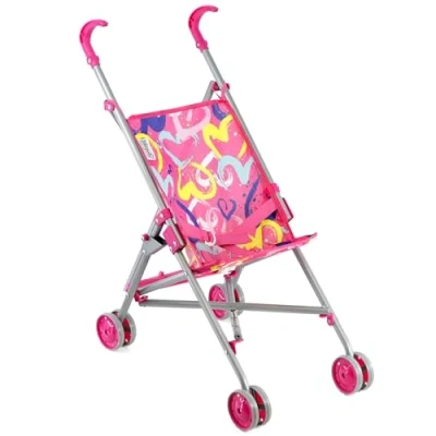 Image of Bibi Doll Foldable Stroller Buggy Jogger Baby Pram Dolls Accessories Pushchair for Toy