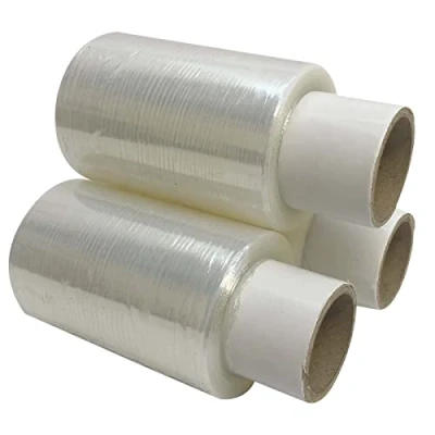 Image of Mini Rolls of Clear Handy Pallet Stretch Shrink Wrap Cling Film Refill 100mm x 150M (3)