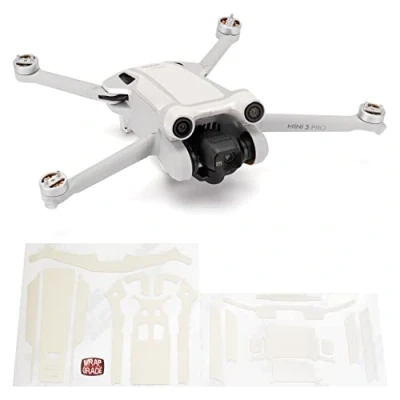 Image of WRAPGRADE Skin Stickers compatible with DJI Mini 3 Pro Accent Color (MADAGASCAR PEARL)