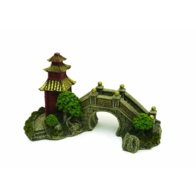 Image of Rosewood Japanese Garden Bridge Aquarium Ornament