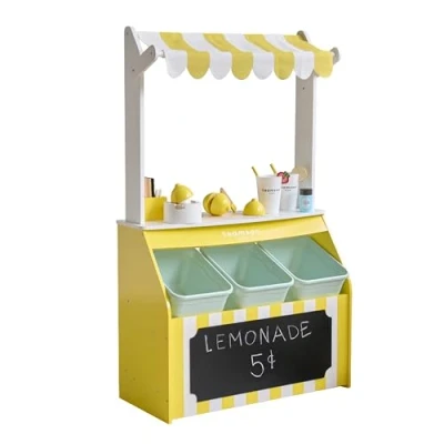 Image of Teamson Kids Shop Playset Sunny Citrus Lemonade Stand with Interactive Accessories