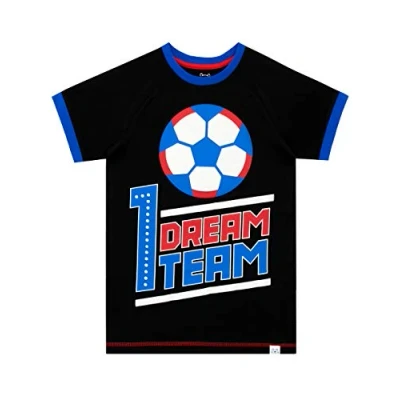 Image of Harry Bear Boys Football T Shirt Black Age 5 to 6 Years
