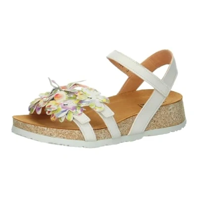 Image of Think! Women&#039;s Koak chrome free tanned sustainable slingback Sandal, 1000 Bianco Estate, 3 UK