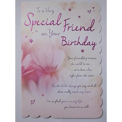 Image of STUNNING TOP RANGE WONDERFULLY WORDED 5 VERSE VERY SPECIAL FRIEND BIRTHDAY CARD