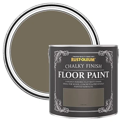 Image of Rust Oleum Light Brown Scratch Resistant Floor Paint in Matt Finish Café Luxe 2.5L