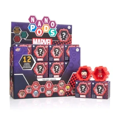 Image of WOW! STUFF Nano Pods Marvel Surprise Connectable Collectible, Avengers Superheroes and Villains Characters Attached within a Pod, for Kids Adult toy Collectors