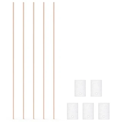 Image of stonylab 5 Pack Zinc Plate, 99.99% 1 * 10 15 mm Anode Flat Metal Foil Electrode with Copper Wire for Cell Lab Research