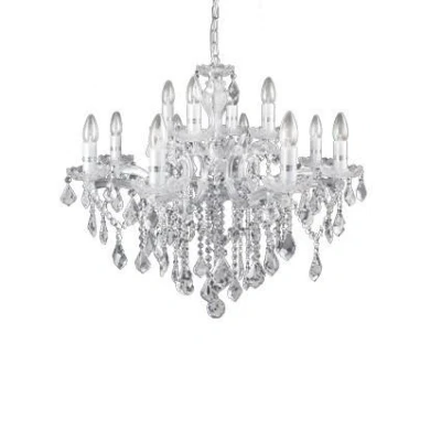 Image of Florian 12 Light Chandelier Chrome Finish, E14