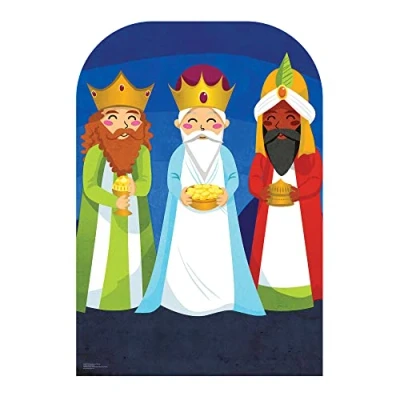 Image of Star Cutouts SC4230 Three Kings Christmas Child Stand In Cardboard Cutout