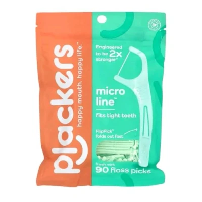 Image of Plackers Dental Flossers Micro Mint 90 Count