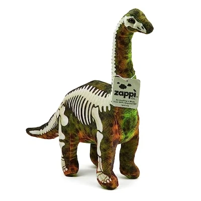 Image of Zappi Co Children&#039;s Realistic Soft Cuddly Plush Toy Animal Perfect Playtime Companions for Children with Lifelike Detail featured Tiktok (31cm Height) (Brontosaurus Dinosaur)