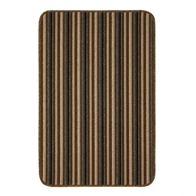 Image of eXtreme Dandy by William Armes, Ios Stripe Indoor Washable Rug (Chocolate, 100 x 67cm)