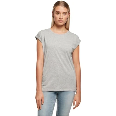 Image of Build Your Brand Women&#039;s Extended Shoulder Tee White Sand* XS