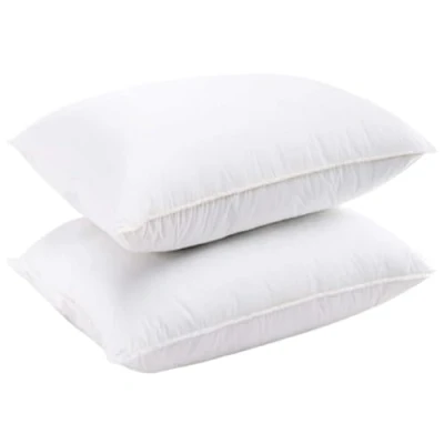 Image of AK InHome Pillows 2 Pack Luxury Hotel White Firm Support Side Sleepers Bed for Neck &amp; Shoulder Pain Hypoallergenic Orthopedic Pillow Standard Size (50x75cm)