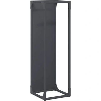 Image of vidaXL Firewood Rack Anthracite 25x25x80 cm Cold rolled steel