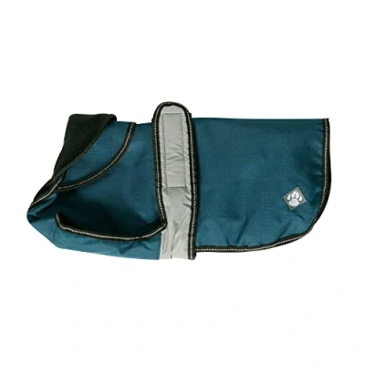 Image of Danish Design Blue 2 In 1 Ultimate Removable Fleece Lining Rain Proof Light Reflective Dog/Puppy Coat 12 inch 30 cm