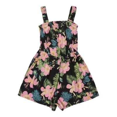 Image of Roxy Playa Printed Jumpsuit for kids, Size: 8y, Black