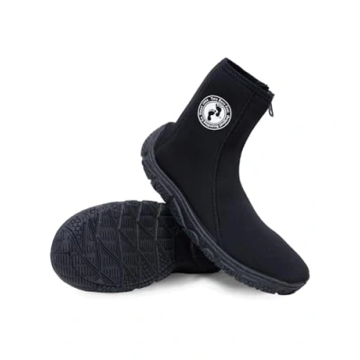 Image of Two Bare Feet Adults Unisex 3mm Neoprene Zipped Wetsuit Boots Surf Boots, Diving Aqua Shoes, Water Shoes (6, 3mm)